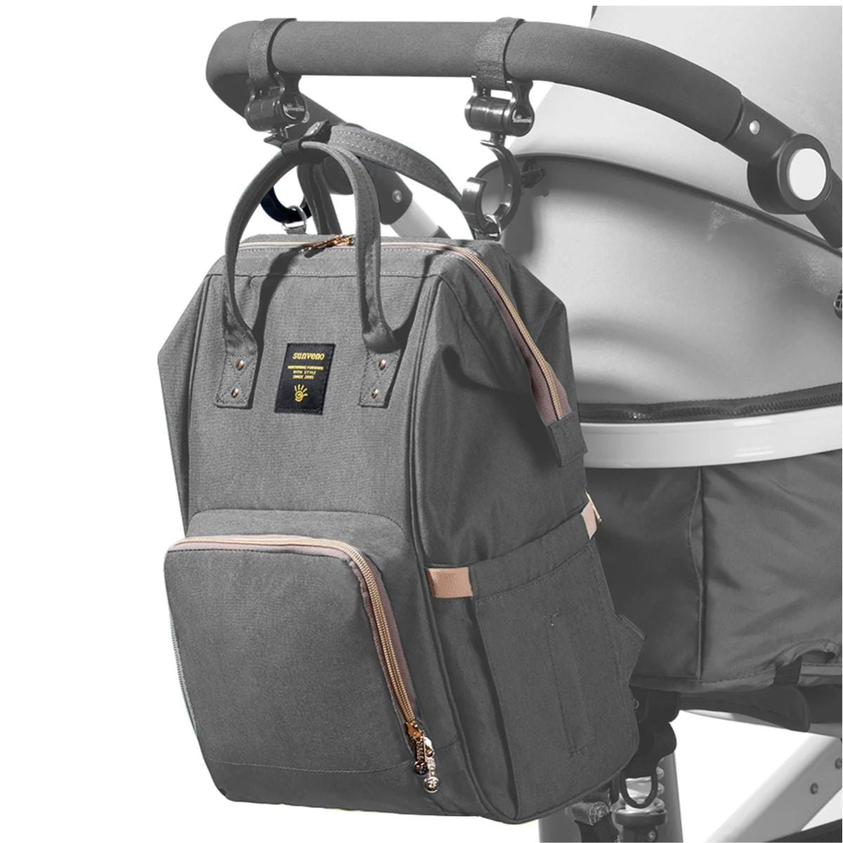 Sunveno Classic Diaper Backpack - Pink - Comfortable and Travel Ready